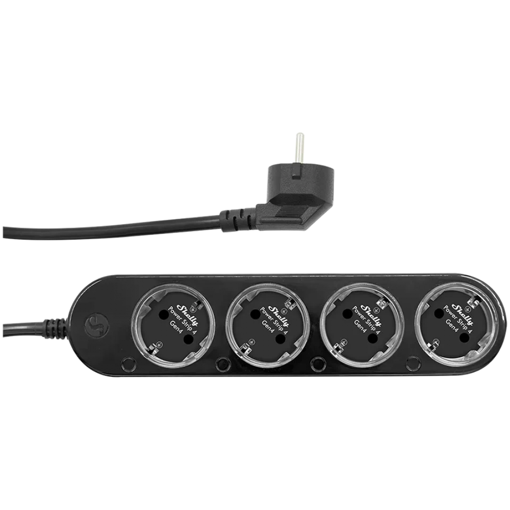 Listwa zasilająca Shelly Power Strip 4 Gen4 zewnętrzna 4xCEE czarna