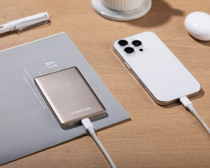 Powerbank Magsafe 5000 mAh PD20W slim Canyon OnPower 505 beige