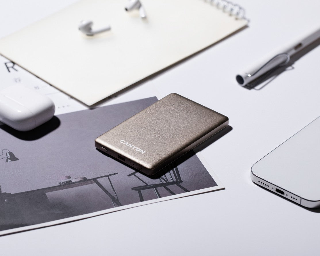 Powerbank Magsafe 5000 mAh PD20W slim Canyon OnPower 505 beige