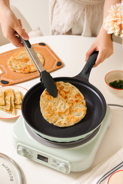 Patelnia aluminiowa Buydeem CP151 z powłoką nieprzywierającą 25 cm Zielona