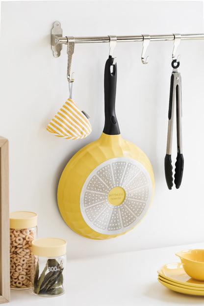 Patelnia aluminiowa Buydeem CP151 z powłoką nieprzywierającą 25 cm Żółta