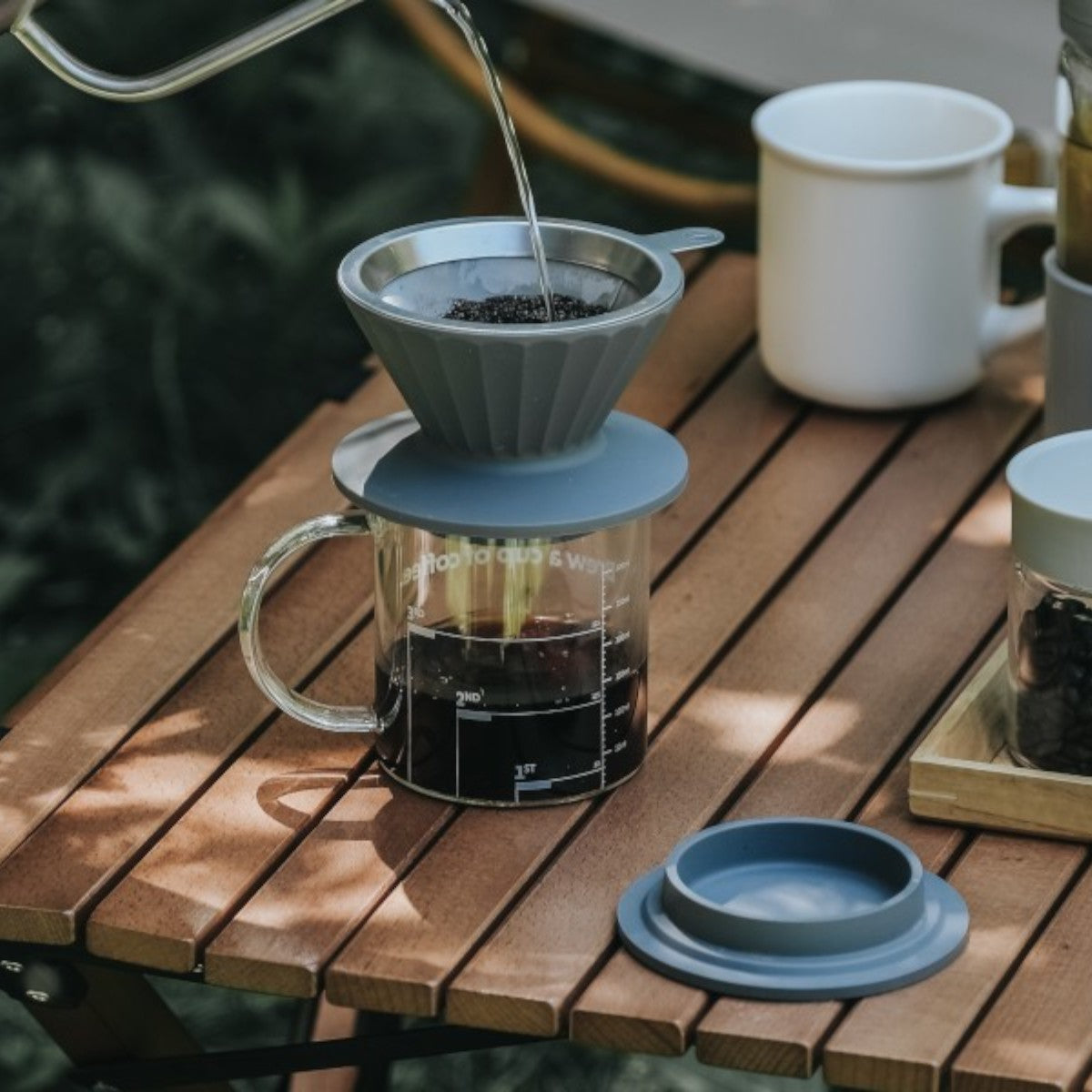 Buydeem CD1024 Aufguss-Set für Kaffee und Tee 350 ml Grau