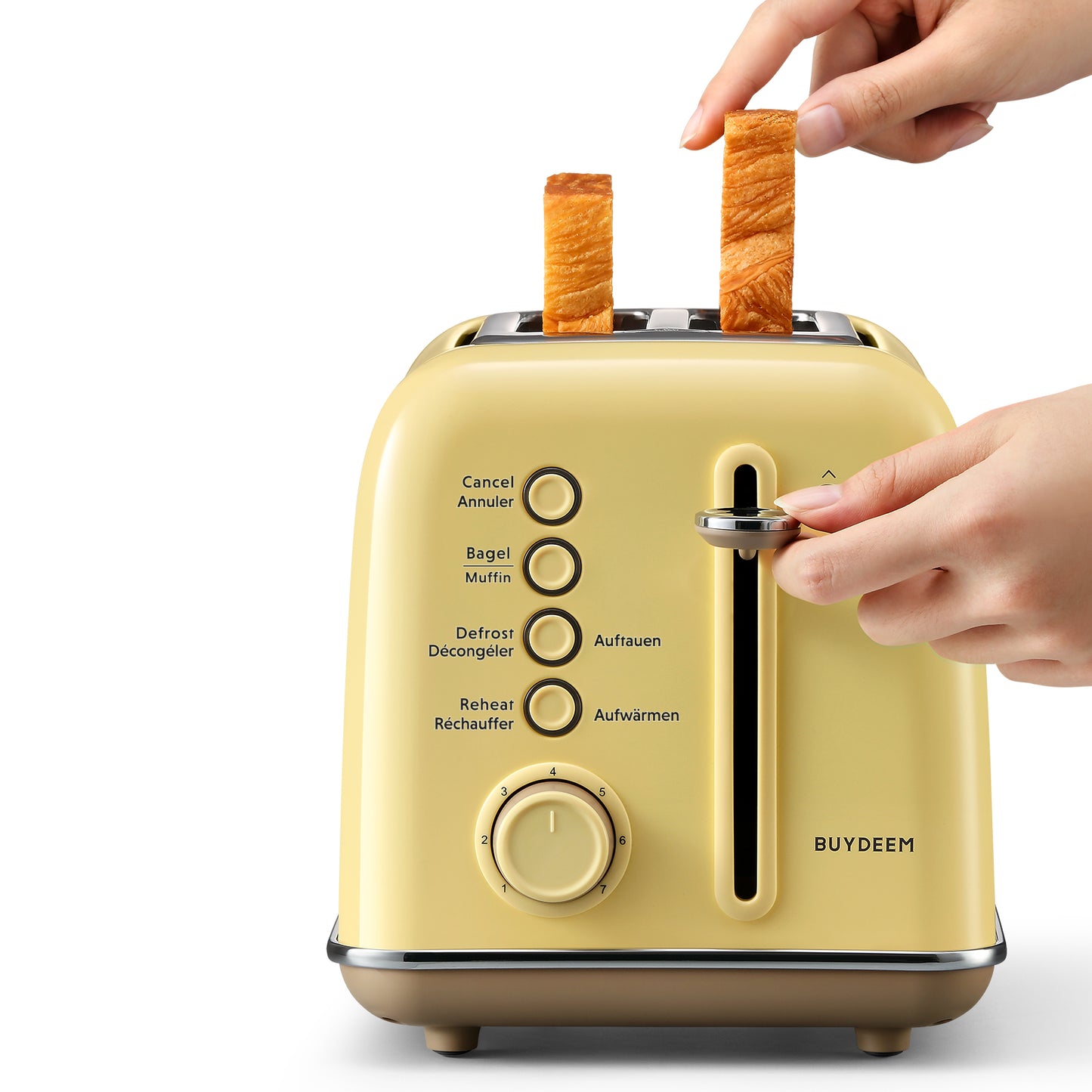 Toaster Buydeem DT620E Auftauen 7 Stufen 900W Pastellgelb