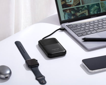 Powerbank 10000 mAh PD 22.5W mit Kabel Canyon OnPower 101 schwarz