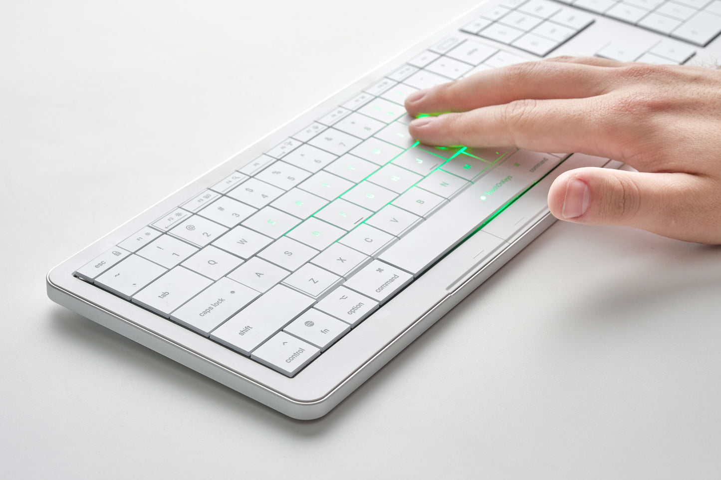 Klawiatura dotykowa CLEVETURA CLVX 1 RGB MacOS Windows Linux Biała