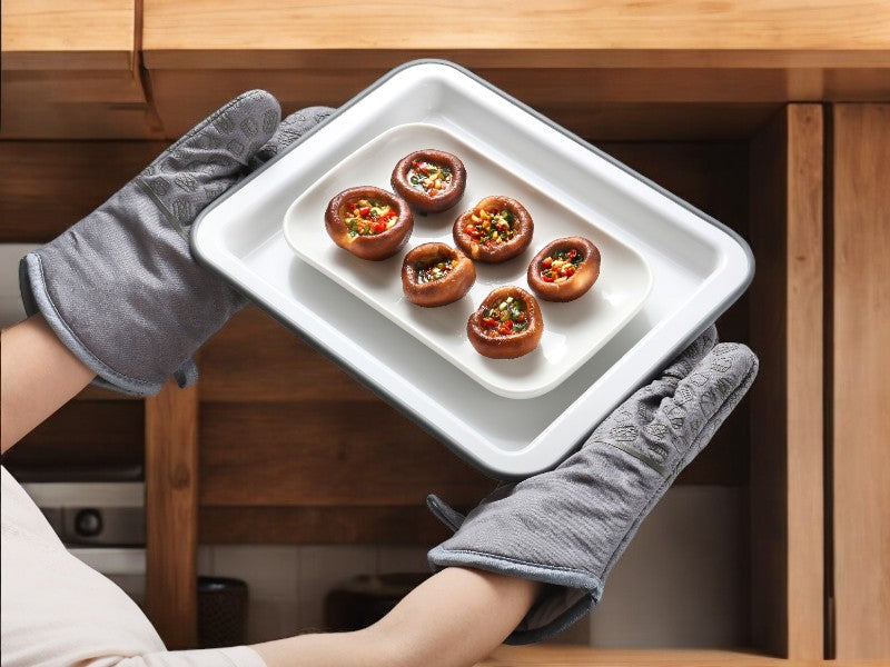 Buydeem CT1004 Porzellanteller zum Servieren und Kochen Weiß