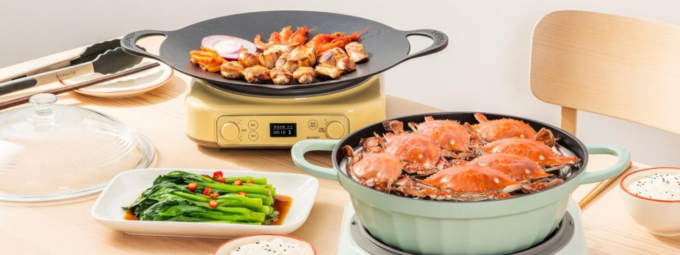 Naczynie emaliowane Buydeem CP181 aluminiowe 3,8l z szklaną pokrywą Zielone