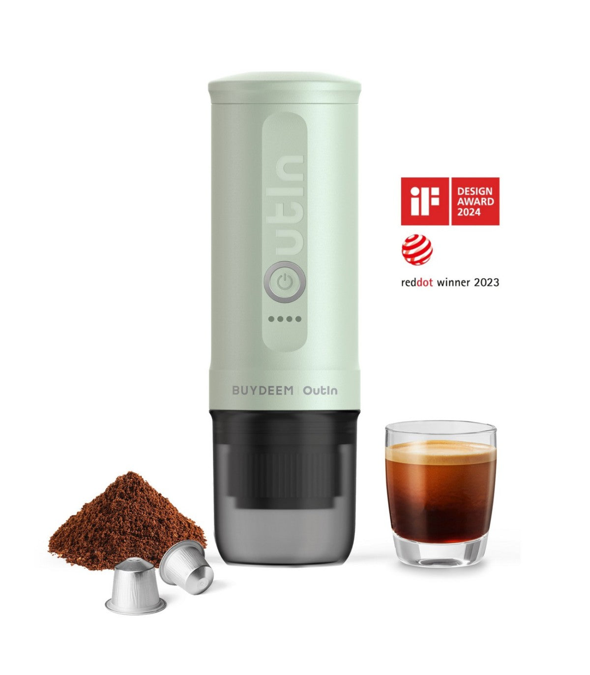 Tragbare Kaffeemaschine Buydeem OutIn OTEM 01 90 W grün