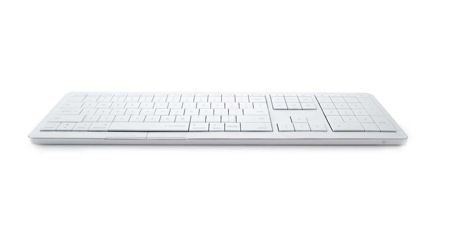 Klawiatura dotykowa CLEVETURA CLVX 1 RGB MacOS Windows Linux Biała