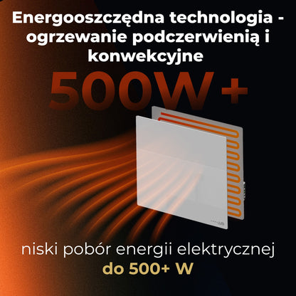 Grzejnik elektryczny na podczerwień 500W AENO GH11S Quadro Smart 1 cm