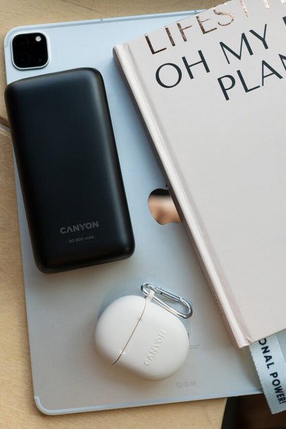 Powerbank 30000 mAh PD 20W QC 3.0 LED Canyon PB 301 schwarz