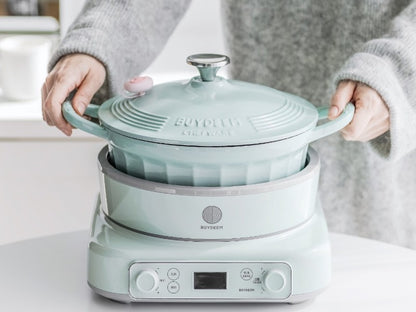 Emaliowane naczynie żeliwne Buydeem CP551 3,9l Pastelowe Zielone