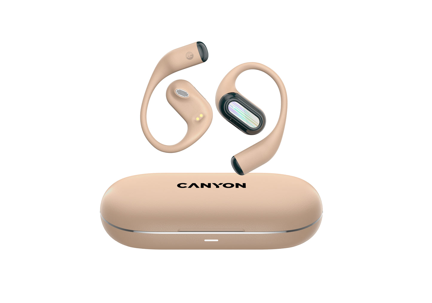 Słuchawki bezprzewodowe nie zatykają ucha 50h i ENC Canyon OnFlow 12 beżowe