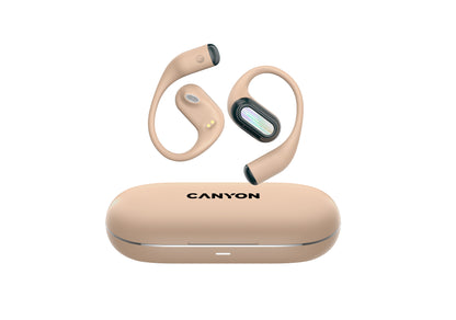 Słuchawki bezprzewodowe nie zatykają ucha 50h i ENC Canyon OnFlow 12 beżowe