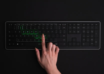 Klawiatura dotykowa CLEVETURA CLVX 1 RGB Windows/MacBook iMac Czarna