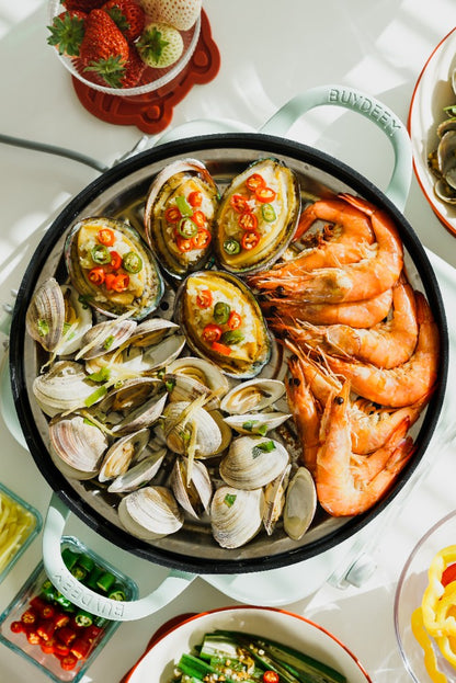 Garnek emaliowany Buydeem CP152 z nieprzywierającą powłoką 4,5l Zielony