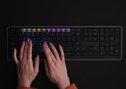 Klawiatura dotykowa CLEVETURA CLVX 1 RGB Windows/MacBook iMac Czarna