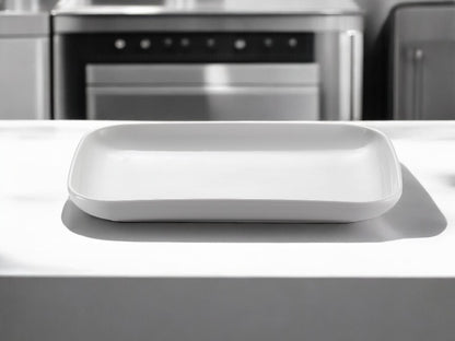 Buydeem CT1004 Porzellanteller zum Servieren und Kochen Weiß