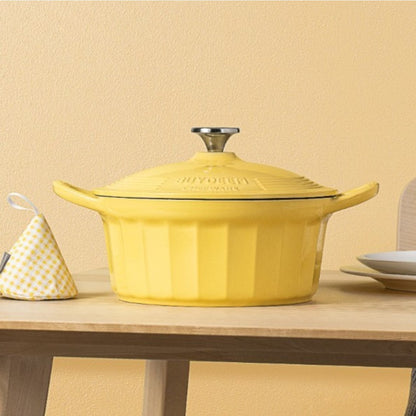 Naczynie żeliwne emaliowane Buydeem CP551 3,9l pastelowe żółte