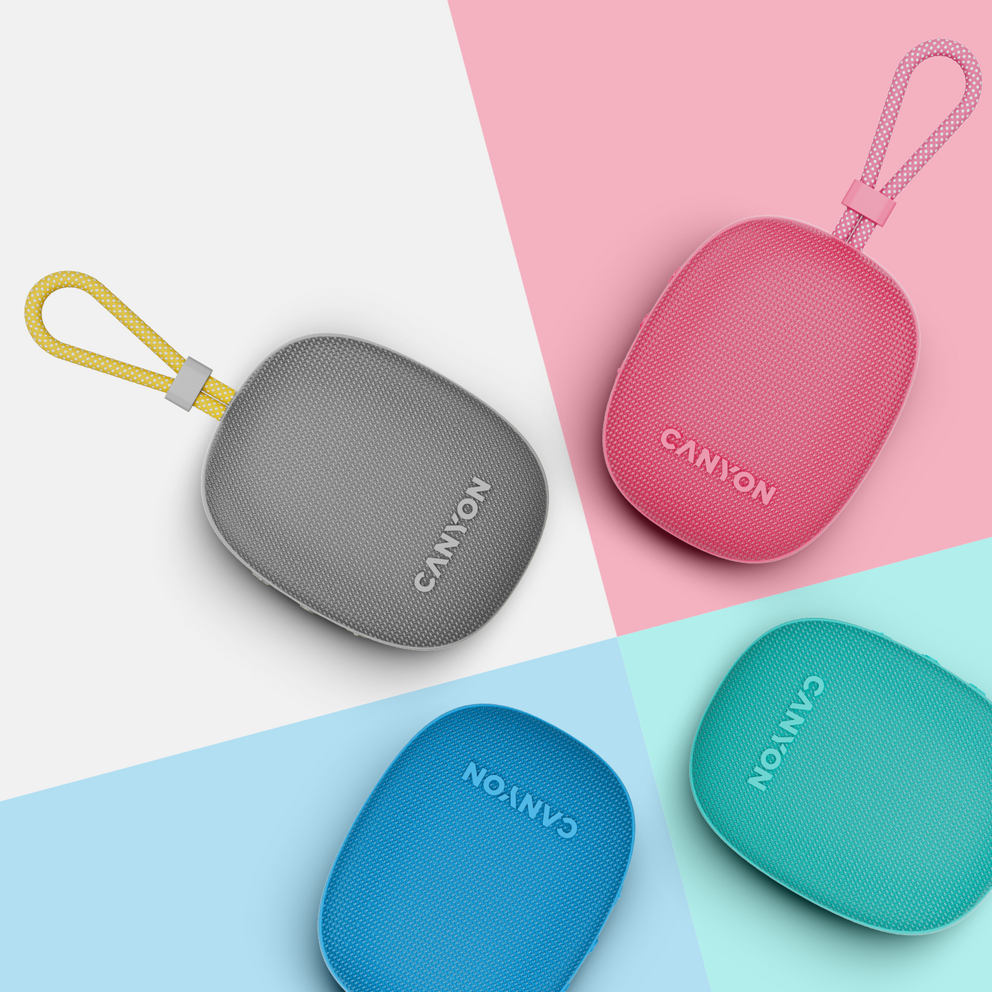 Głośnik Bluetooth przenośny 5W IPX7 TWS Canyon OnMove 12 szary