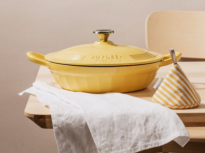 Naczynie żeliwne Buydeem CP581 emaliowane 3,3l Pastelowe Żółte