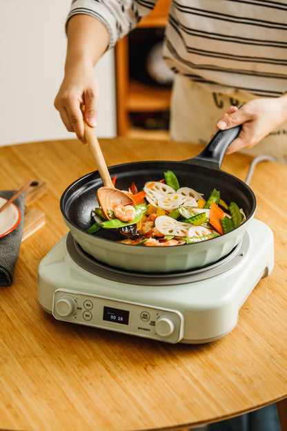 Patelnia aluminiowa Buydeem CP151 z powłoką nieprzywierającą 25 cm Zielona