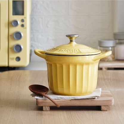 Naczynie żeliwne Buydeem CP541 emaliowane 1,8l pastelowe żółte