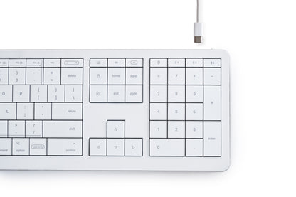 Klawiatura dotykowa CLEVETURA CLVX 1 RGB MacOS Windows Linux Biała