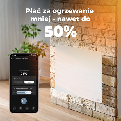Grzejnik elektryczny na podczerwień 500W AENO GH11S Quadro Smart 1 cm