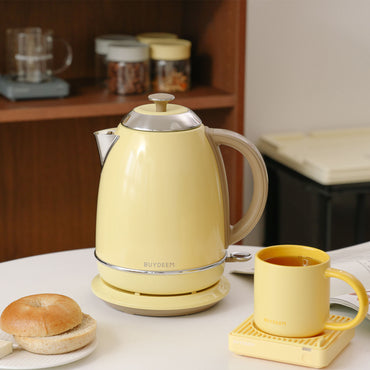 Czajnik elektryczny Buydeem K640 1,7l 2400W Retro Pastelowy Żółty