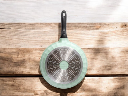 Patelnia aluminiowa Buydeem CP182 z powłoką nieprzywierającą 28 cm Zielona