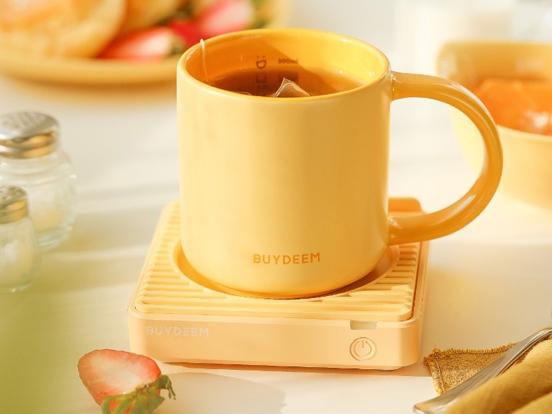 Kubek ceramiczny 300 ml Buydeem CD1018 do kawy i herbaty Pastelowy Żółty
