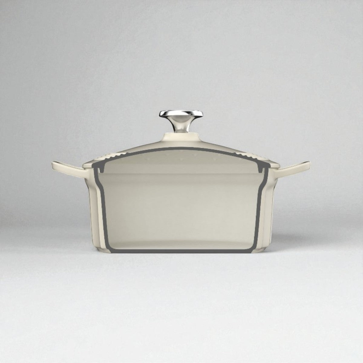 Naczynie żeliwne emaliowane Buydeem CP551 3,9l pastelowe żółte