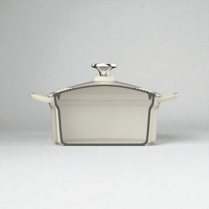 Naczynie żeliwne emaliowane Buydeem CP551 3,9l pastelowe żółte