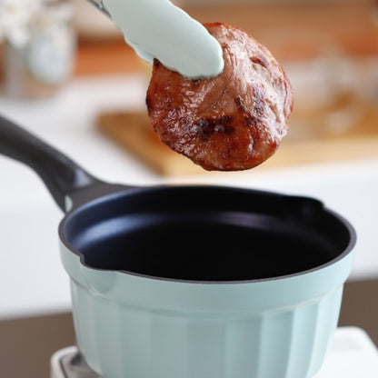 Rondel emaliowany 1,8l ze szklaną pokrywą Buydeem CP141 Pastelowy Zielony