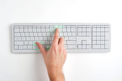 Klawiatura dotykowa CLEVETURA CLVX 1 RGB MacOS Windows Linux Biała