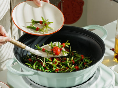 Naczynie emaliowane Buydeem CP181 aluminiowe 3,8l z szklaną pokrywą Zielone