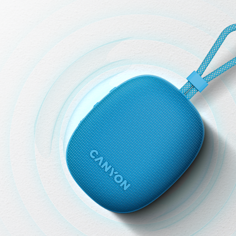 Głośnik Bluetooth przenośny 5W IPX7 TWS Canyon OnMove 12 niebieski