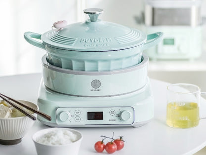 Emaliowane naczynie żeliwne Buydeem CP551 3,9l Pastelowe Zielone