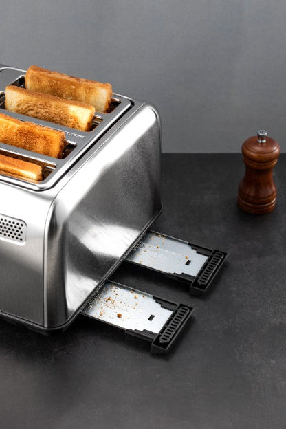 Toaster Buydeem DT640E 4 Scheiben Edelstahl mit Auftaufunktion
