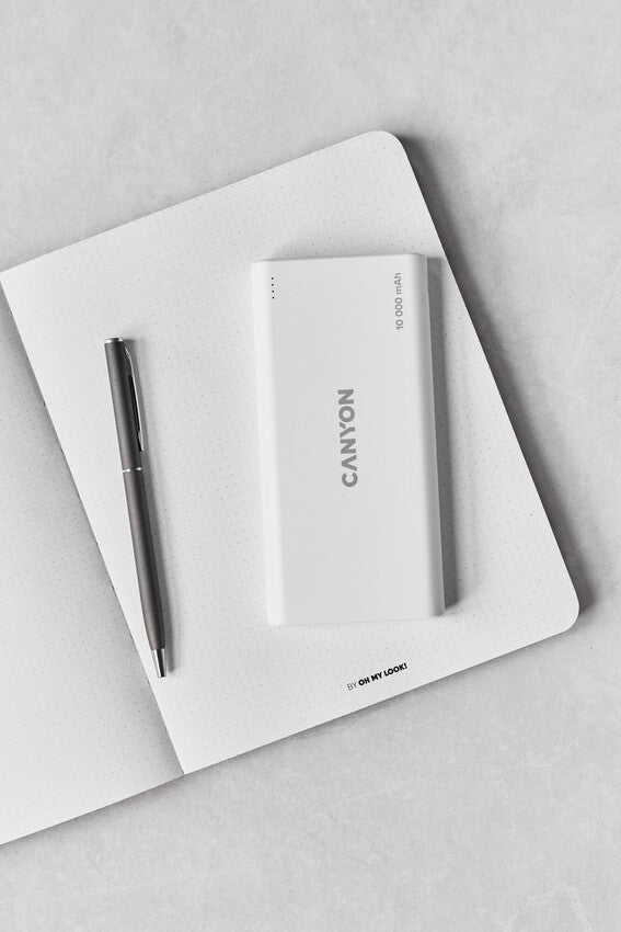 Powerbank 10000 mAh tragbar Canyon PB-108 weiß
