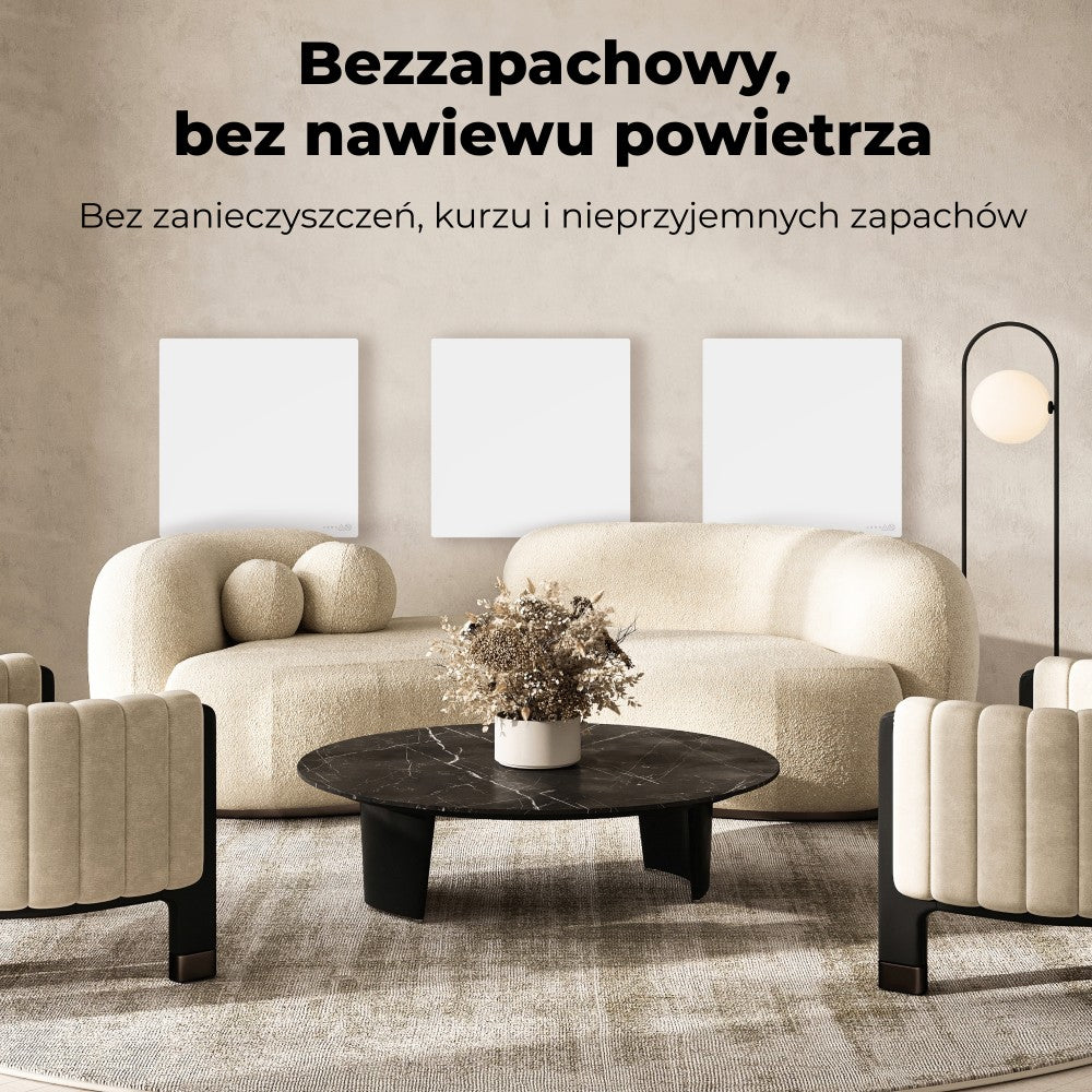 Grzejnik elektryczny na podczerwień 500W AENO GH11S Quadro Smart 1 cm