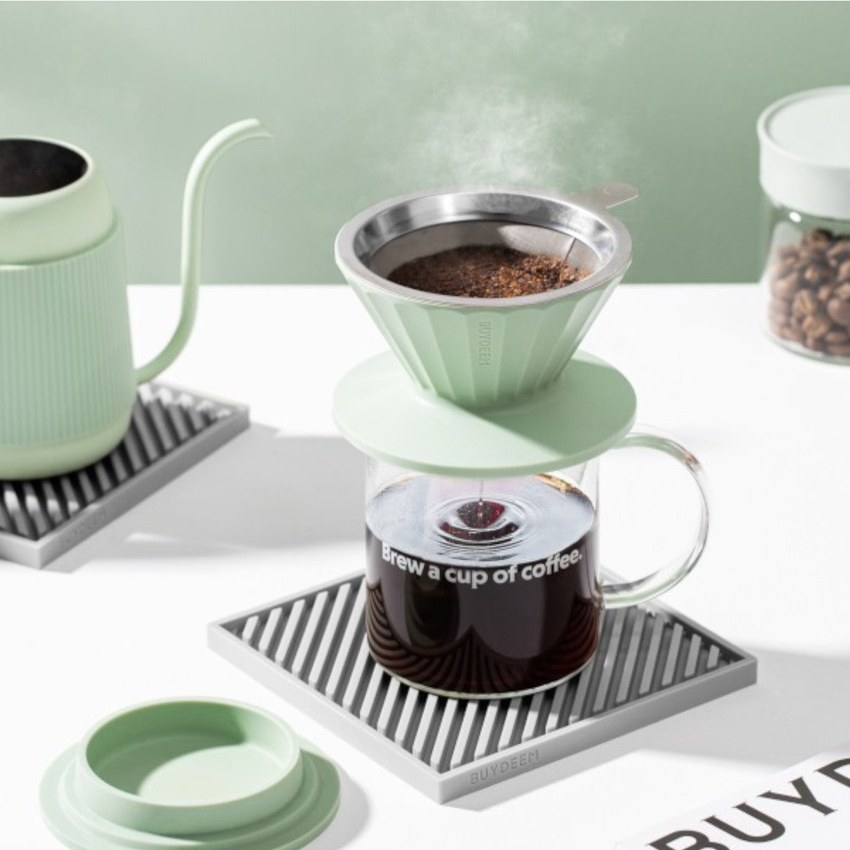 Buydeem CD1024 350 ml Green Coffee and Tea Brewing Set