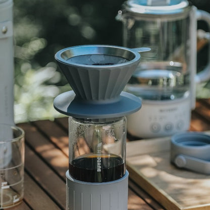 Buydeem CD1024 Aufguss-Set für Kaffee und Tee 350 ml Grau