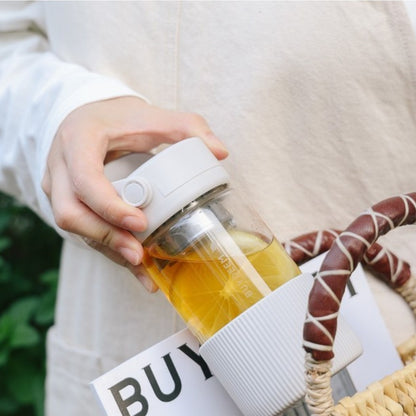 Butelka szklana z zaparzaczem Buydeem DG42 300 ml Biała
