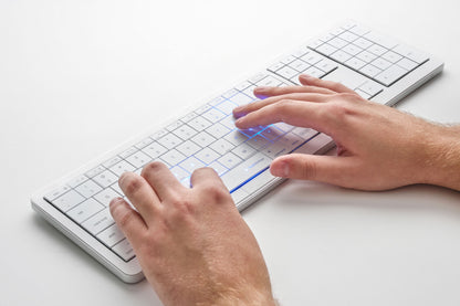 Klawiatura dotykowa CLEVETURA CLVX 1 RGB MacOS Windows Linux Biała