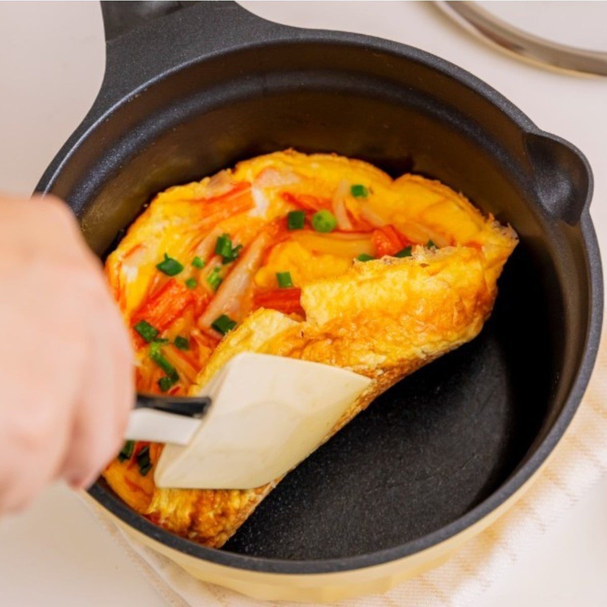 Rondel emaliowany 1,8l ze szklaną pokrywą Buydeem CP141 Pastelowy Żółty