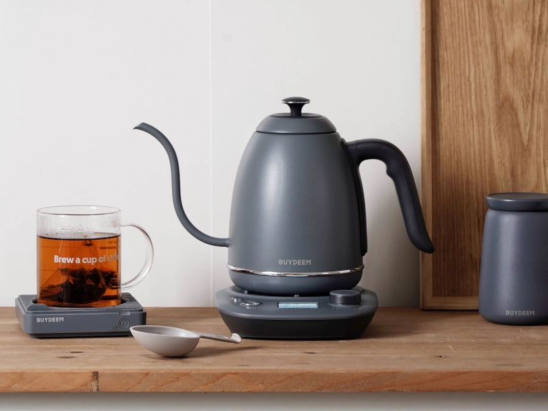 Czajnik elektryczny gooseneck Buydeem K821 pastelowy szary