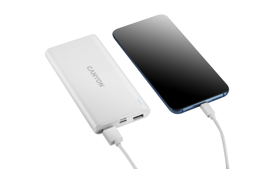 Powerbank 10000 mAh tragbar Canyon PB-106 weiß