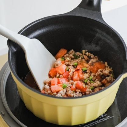 Rondel emaliowany 1,8l ze szklaną pokrywą Buydeem CP141 Pastelowy Żółty